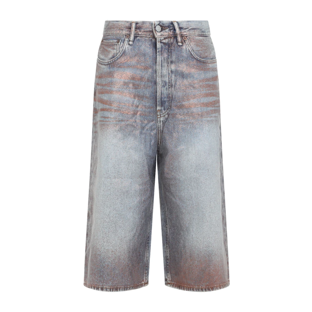 Acne Studios Women's Blue Denim Short - Denim Shorts - Xs - Shorts