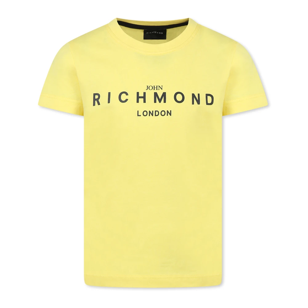 John Richmond Gul Bomull T-shirt med Logga Yellow, Unisex