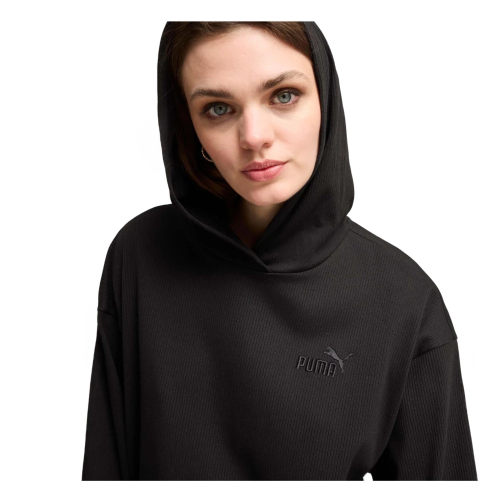 Puma Ess Elevated Hoodie Black Dames