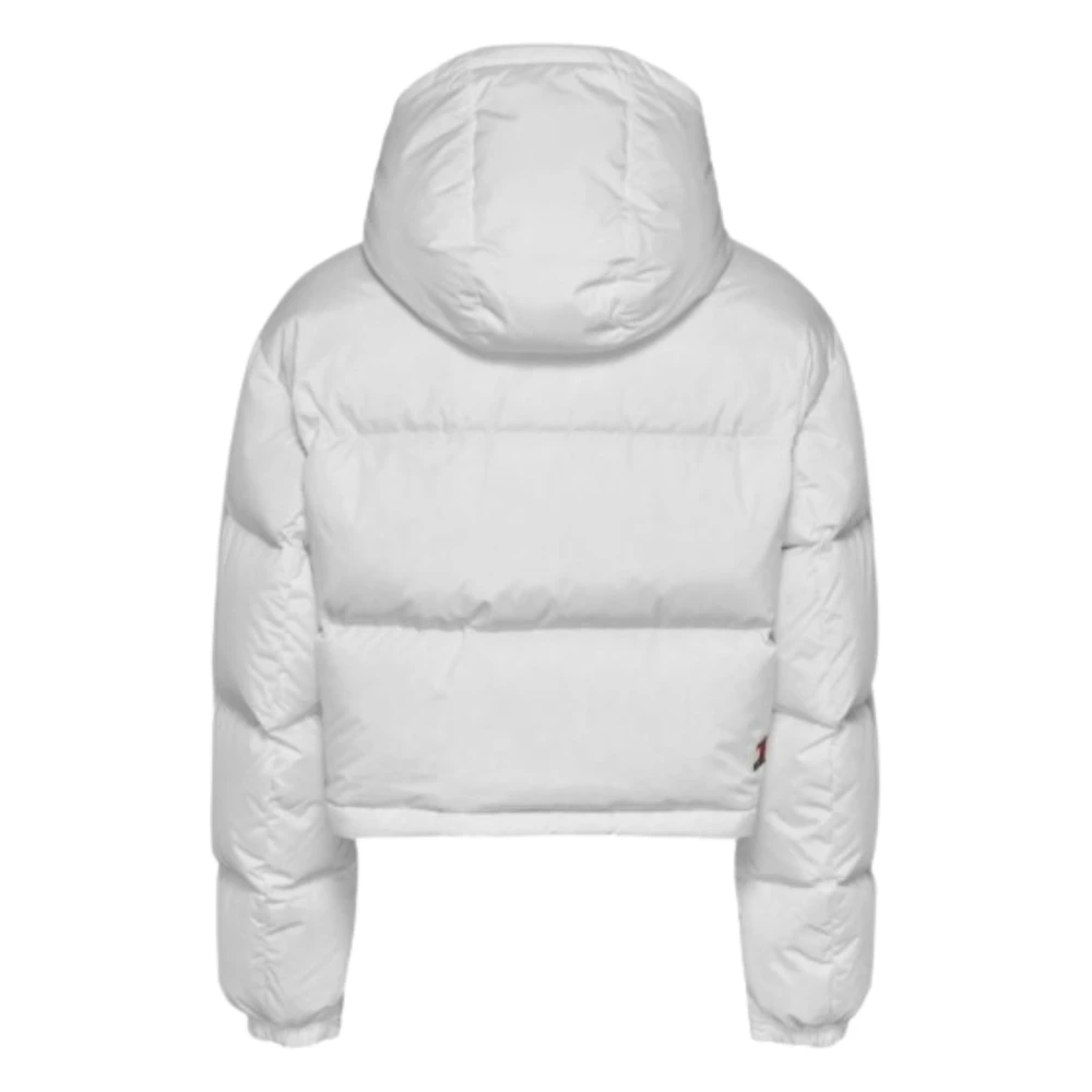 Tommy Hilfiger Witte Gewatteerde Jas Alaska Model White Dames