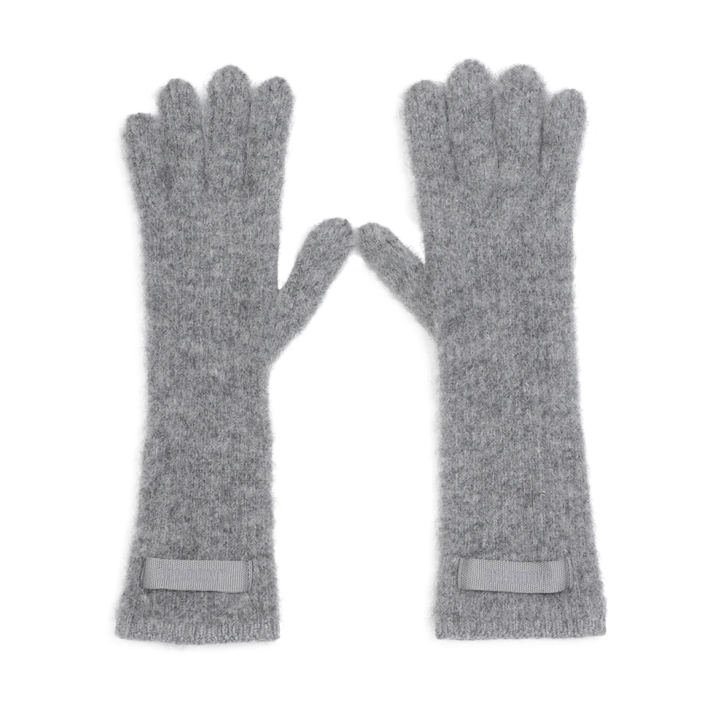 Jacquemus Donkergrijze Alpaca Wol Handschoenen Gray Dames