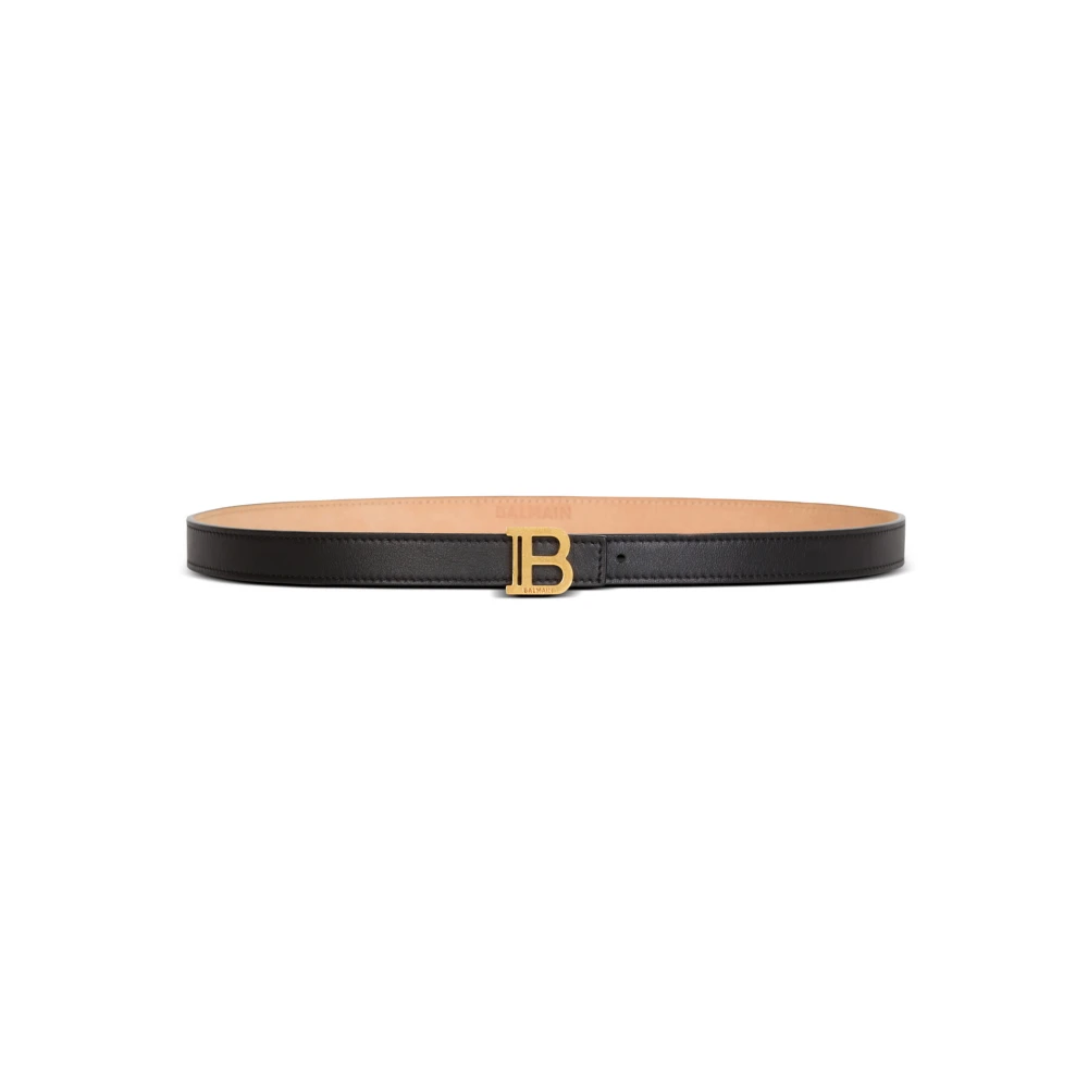 Balmain Dunne Kalfsleren B-Riem Black Dames
