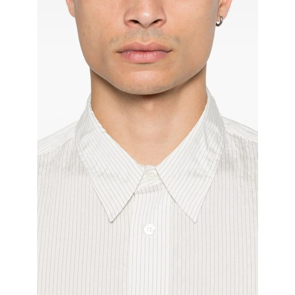 Studio Nicholson Gestreept Poplin Overhemd White Heren