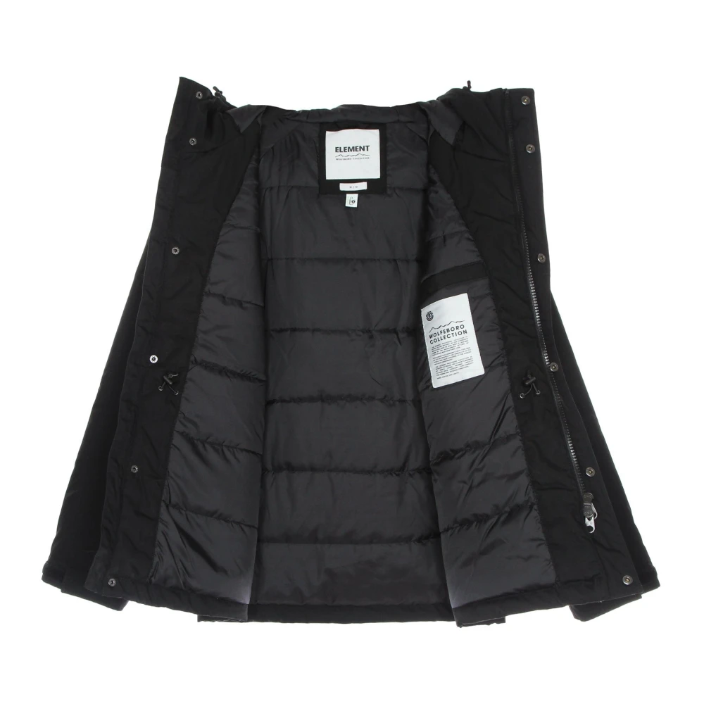 Element Zwarte Mountain Parka Jas Black Heren