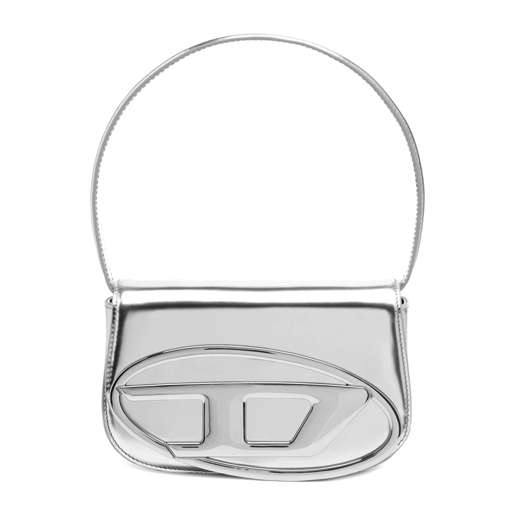 Diesel Women's Gray 1Dr Leather Shoulder Bag