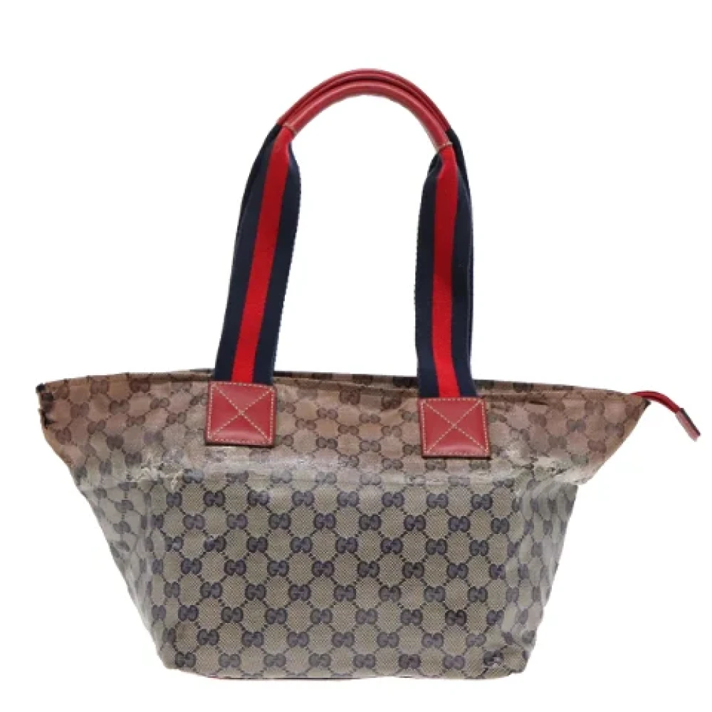 Gucci Vintage Pre-owned Coated canvas gucci-bags Beige Dames