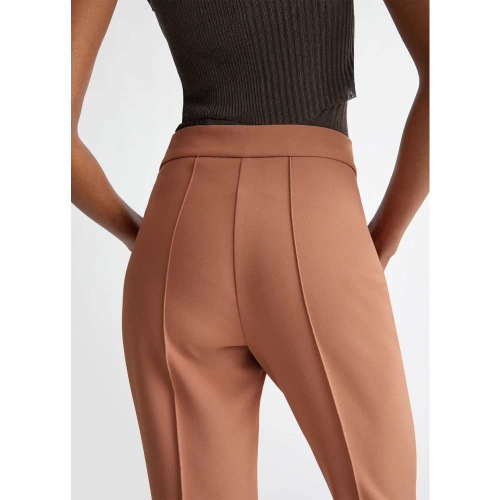 Liu Jo Flare broek in stretch technische stof Brown Dames