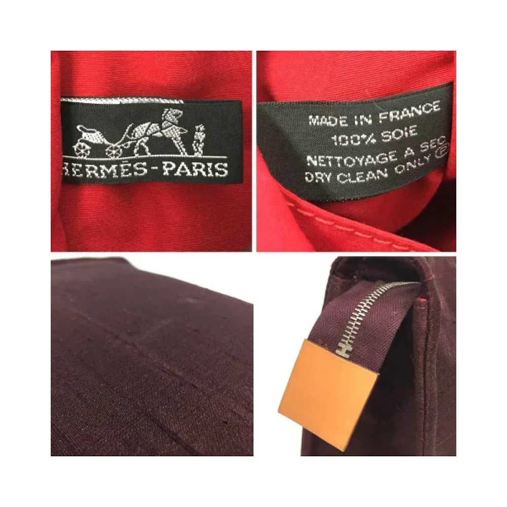 Hermès Vintage Pre-owned Silk clutches Red Dames