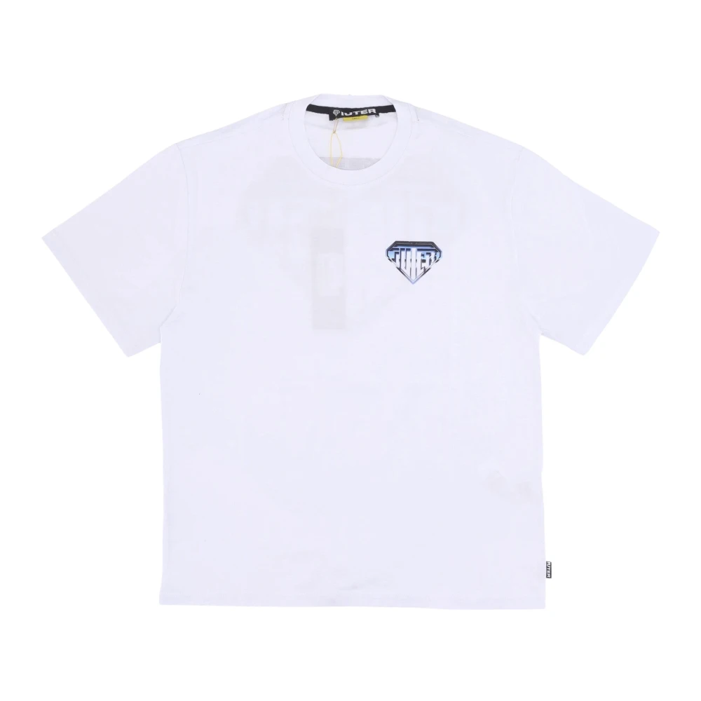 Iuter Metal Logo Tee Wit Korte Mouw White Heren