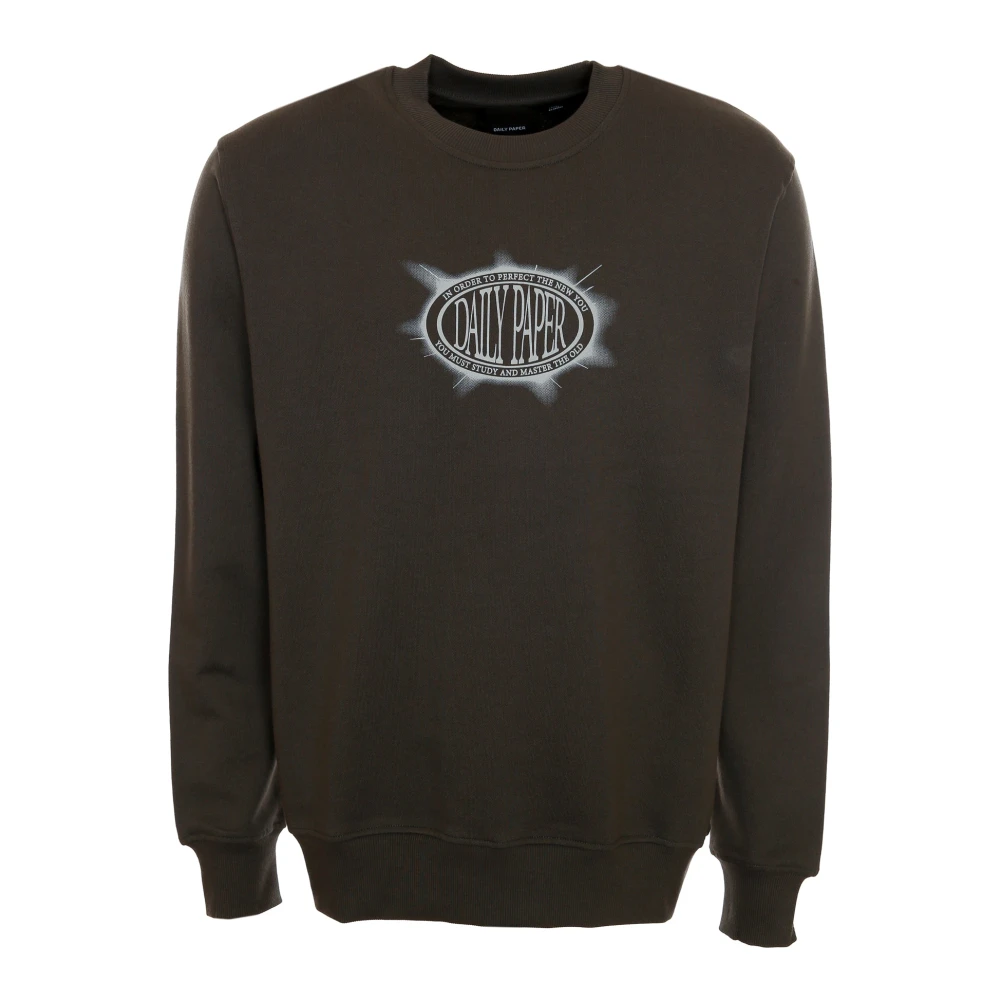 Daily Paper Glow Sweatshirt met Frontprint Green Heren