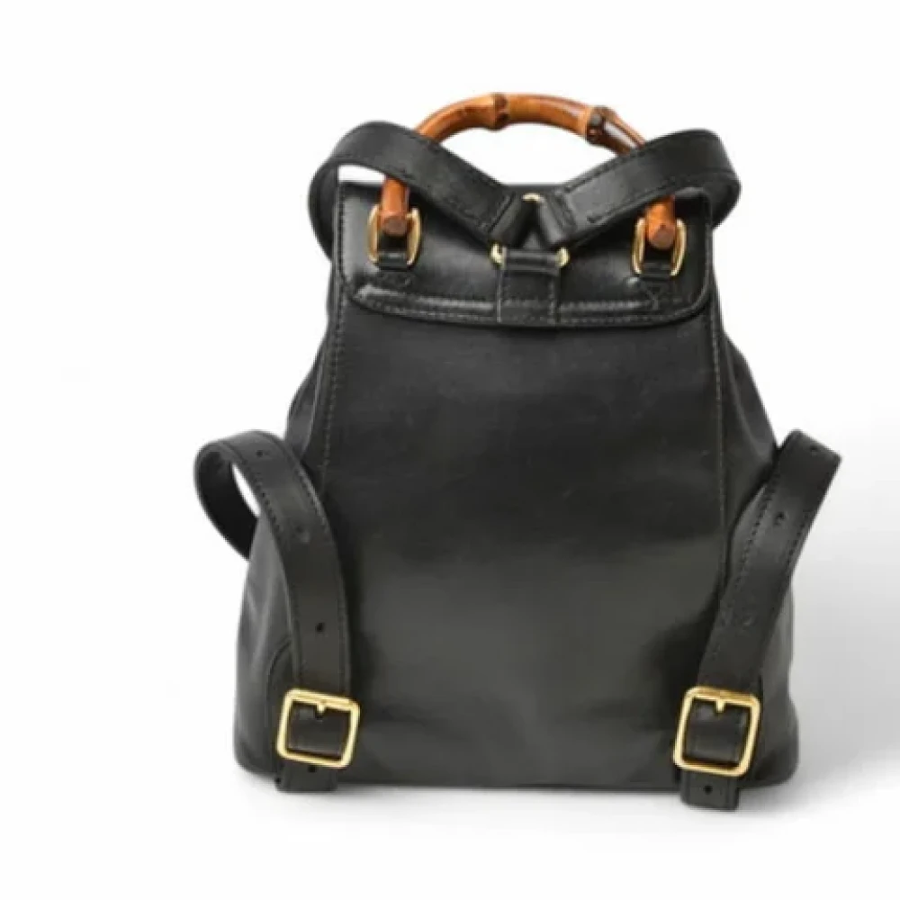 Gucci Vintage Pre-owned Leather gucci-bags Black Dames