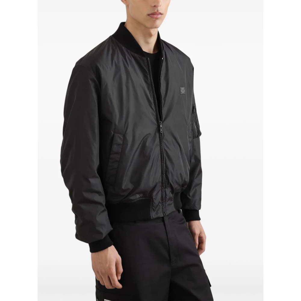 Dolce & Gabbana Zwarte Parka voor Mannen Black Heren