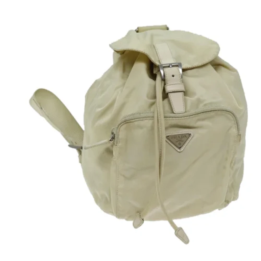 Prada Vintage Pre-owned Nylon backpacks White Dames