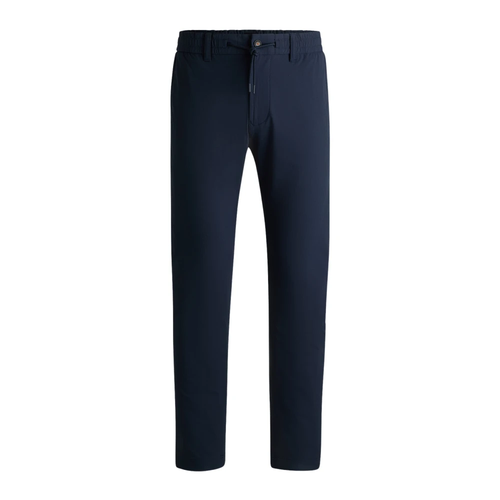 Boss Stretch Chino Broek met Koordtaille Blue Heren