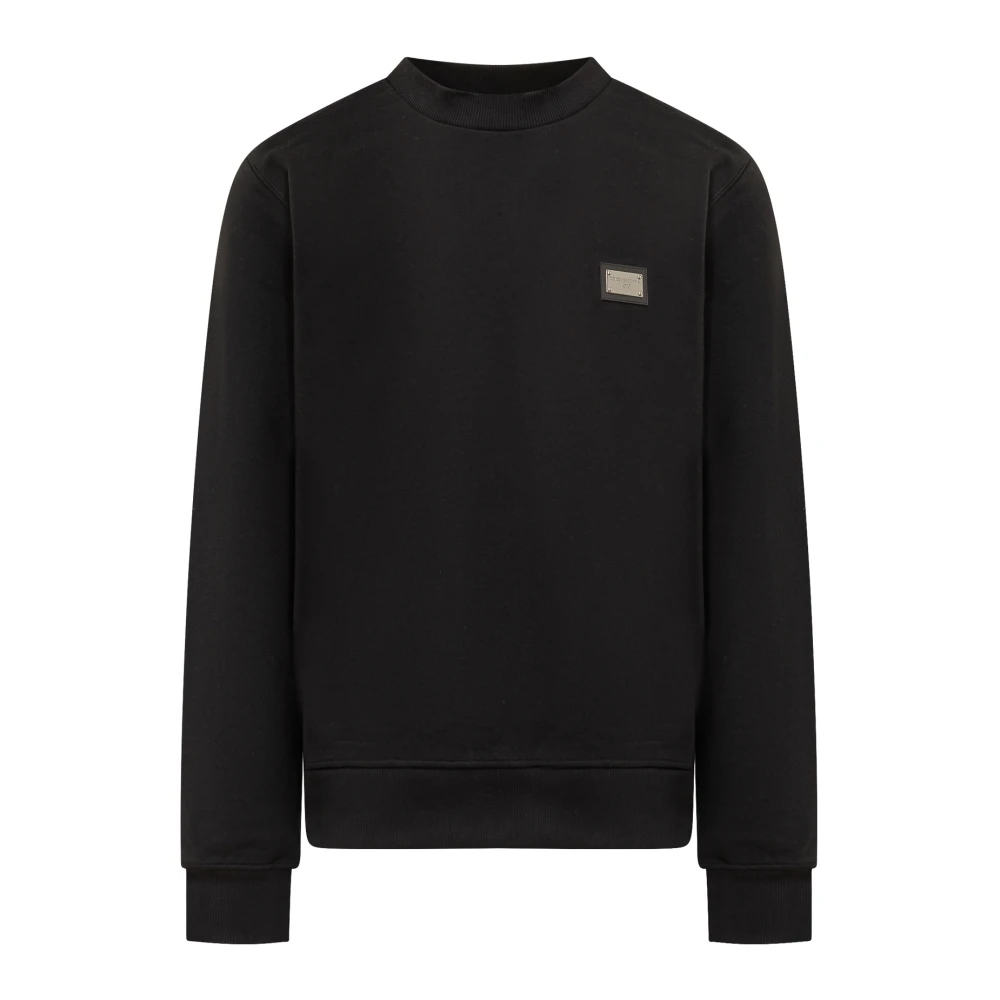 Dolce & Gabbana Stijlvol Sweatshirt met Ronde Hals Black Heren