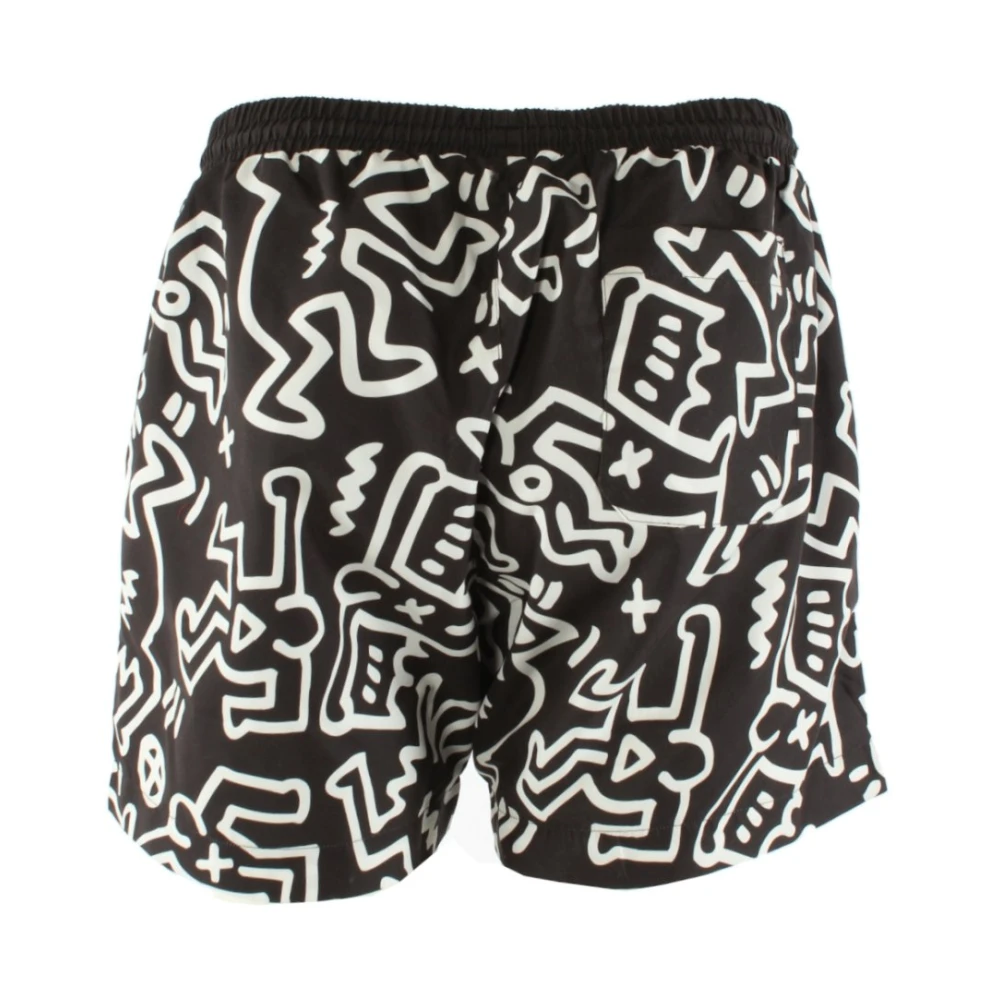 Hugo Boss Keith Haring Zwemshorts Zwart Heren Black Heren