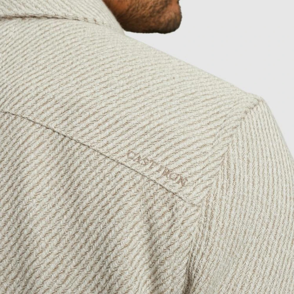 Cast Iron Gestructureerd Overshirt Lange Mouw Regular Fit Gray Heren