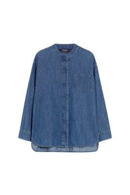 chemise-en-denim-a-col-rond