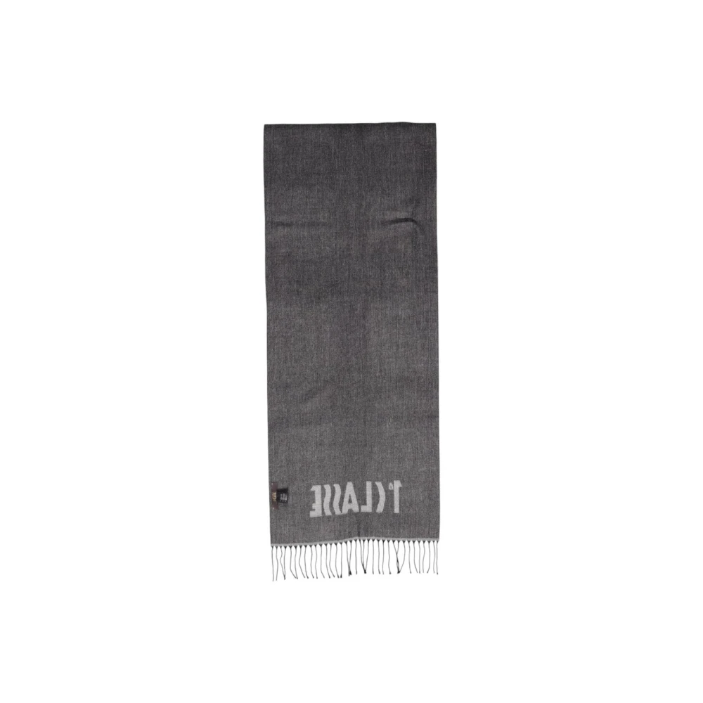 Alviero Martini 1a Classe Beige Logo Winter Sjaal Gray Dames