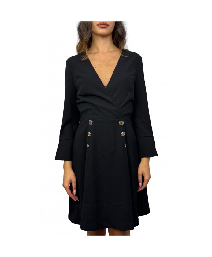 robe-en-crepe-avec-manches-3-4