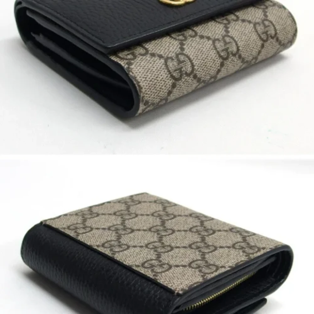 Gucci Vintage Pre-owned Leather wallets Beige Dames