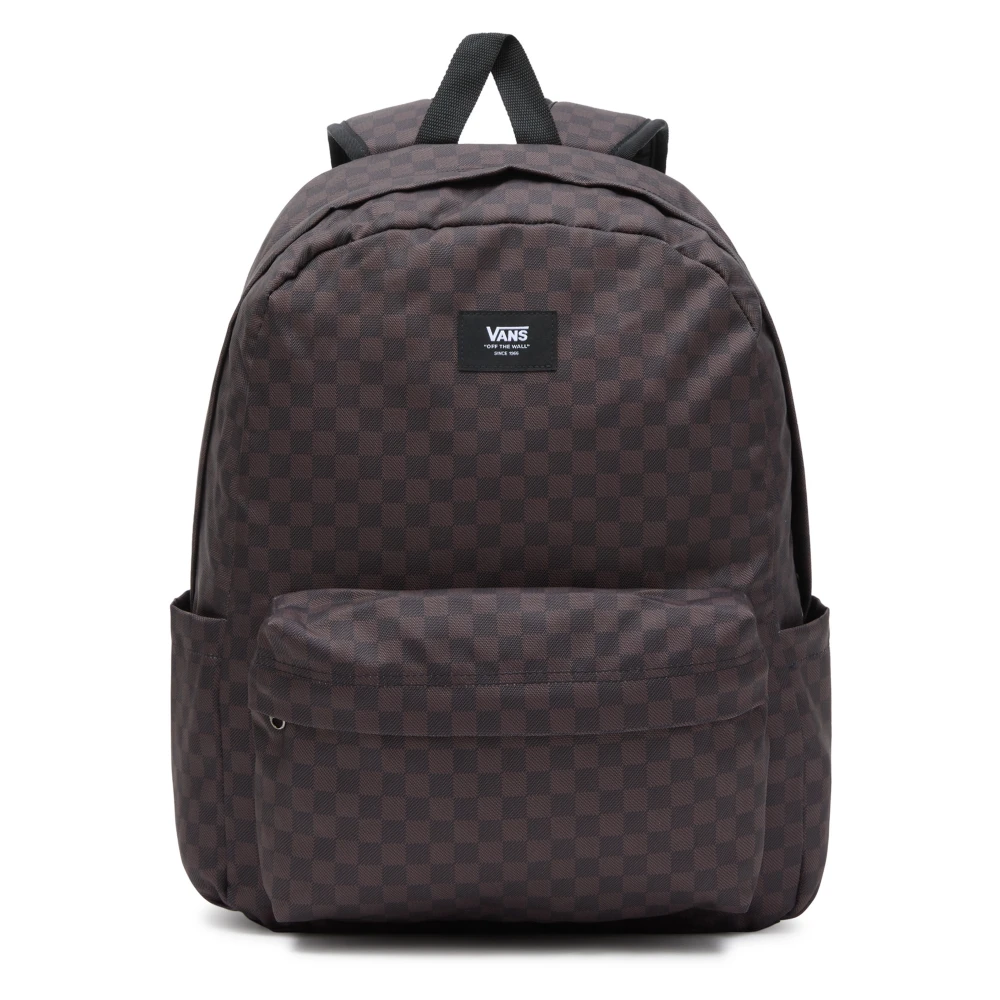 Vans Unisex Black Backpacks, One Size, Check Backpack Classic Style