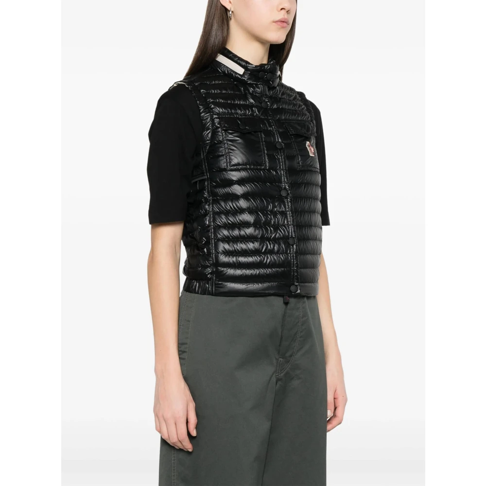 Moncler Stijlvolle Gumiane Jas Black Dames