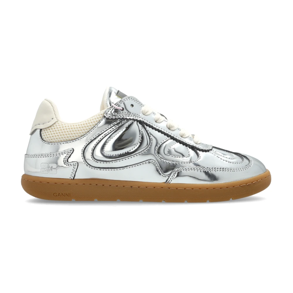 Ganni Women's Gray Sneakers, 4 Uk, 08 Specchio Trainers
