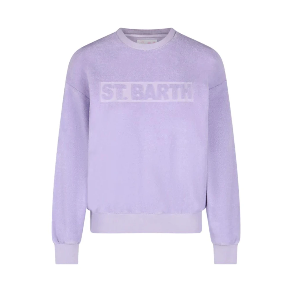 Saint Barth Lila Varsity Sweater Stardust Stijl Purple Dames