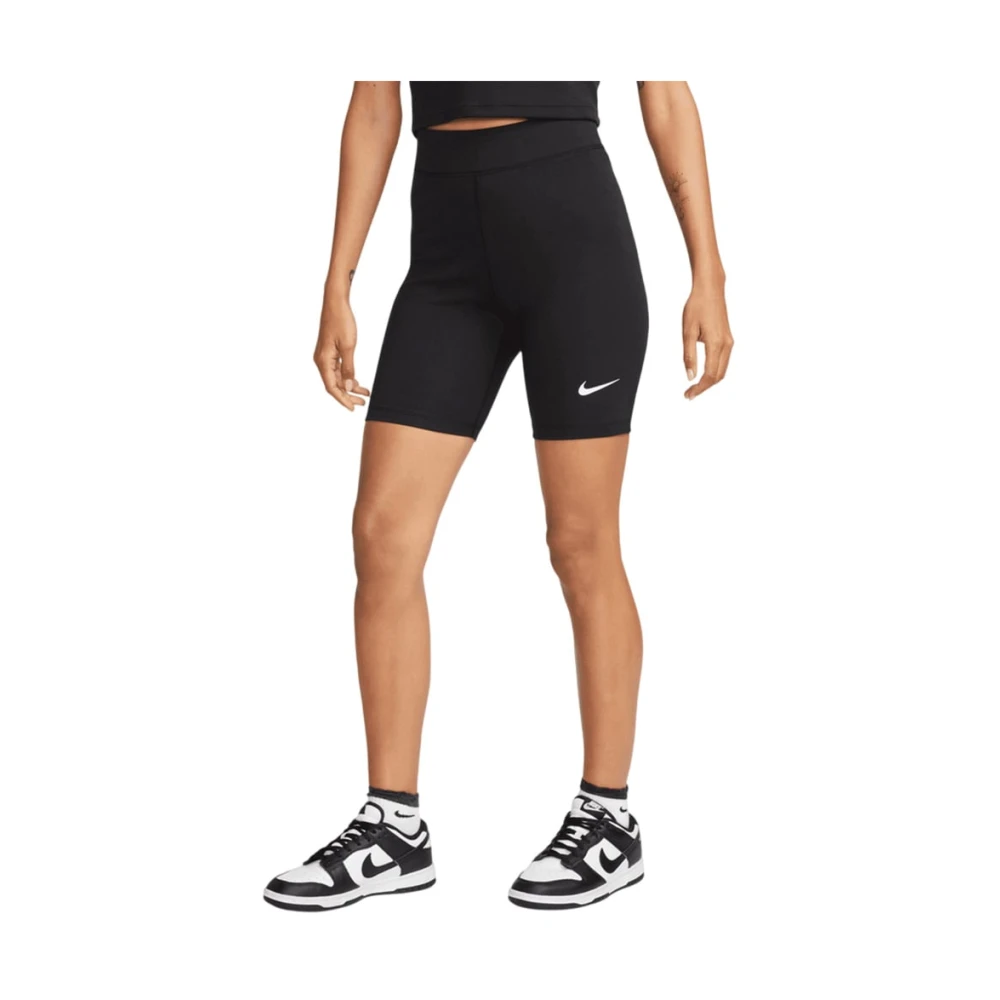Nike Donna Nero Small Logo 8In W - Pantaloncini - Immagine 4