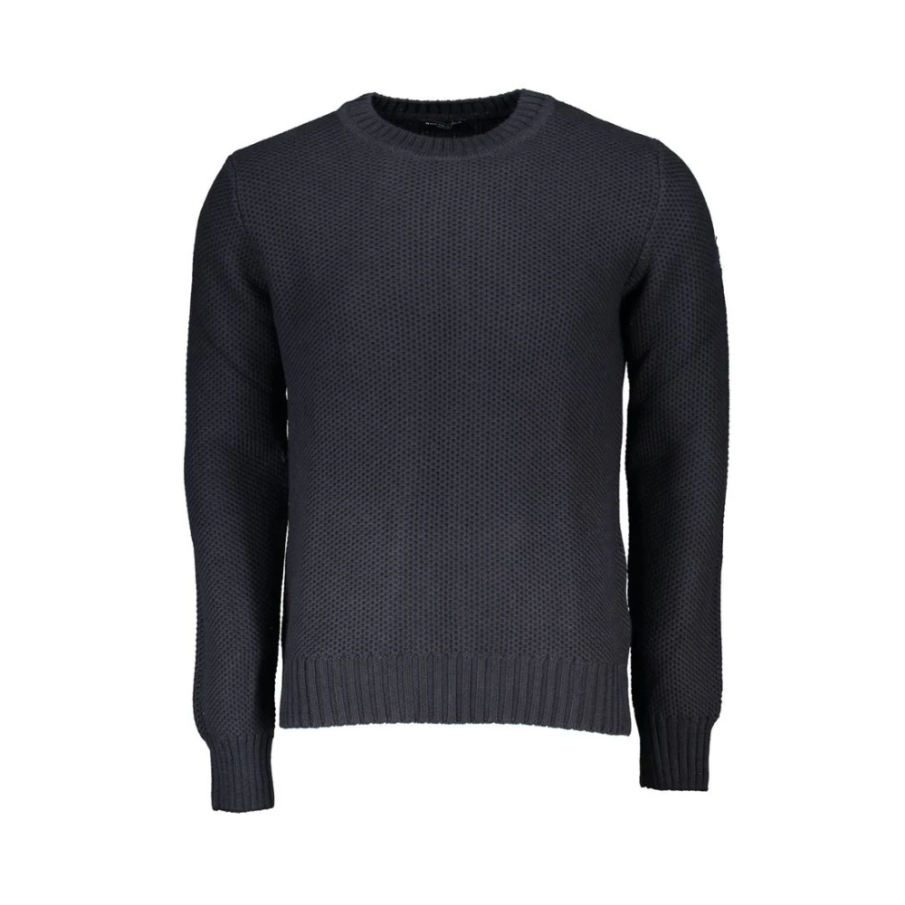 North Sails Men's Blue Round-Neck Knitwear, M, Cotton Jumper For