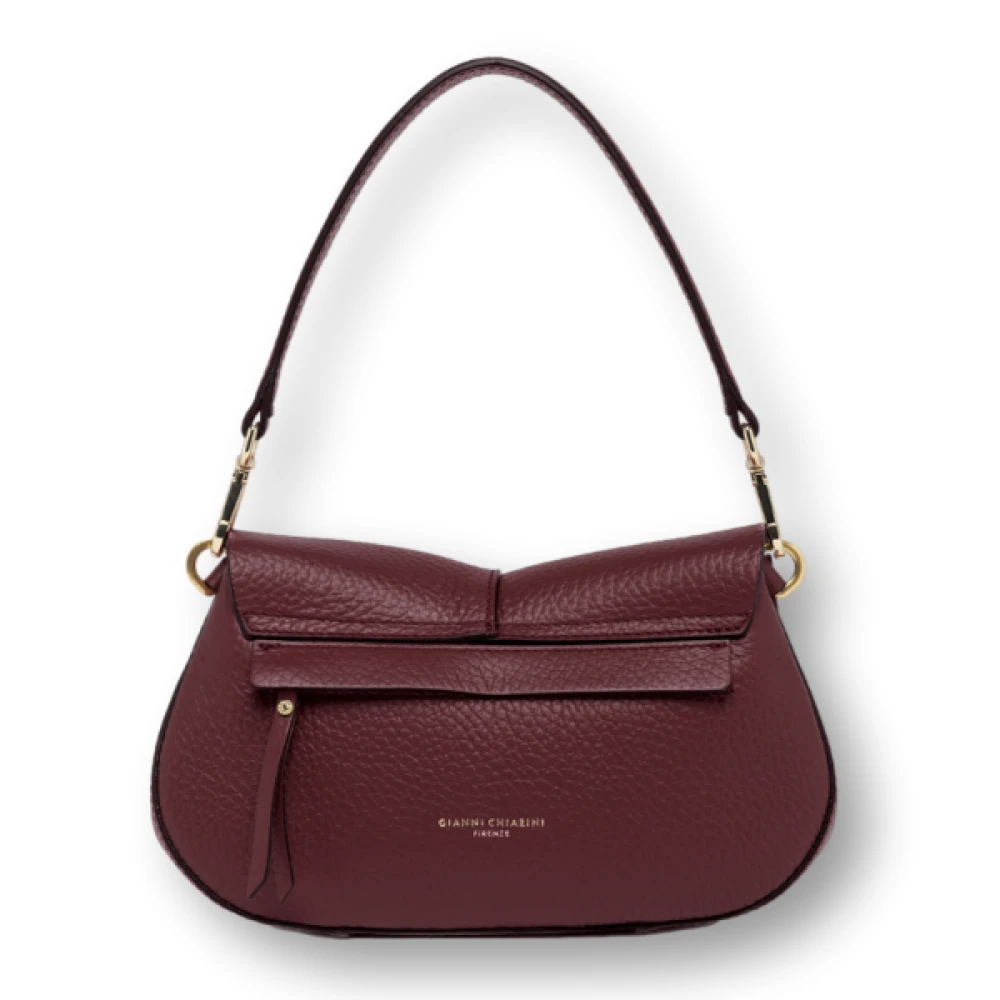 Gianni Chiarini Ronde Leren Schoudertas Brown Dames