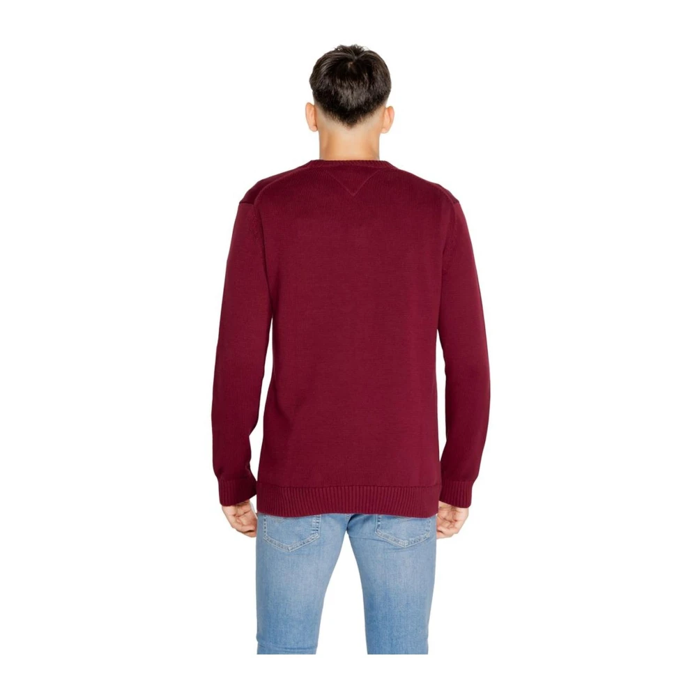Tommy Jeans Klassieke Katoenen Gebreide Trui Red Heren