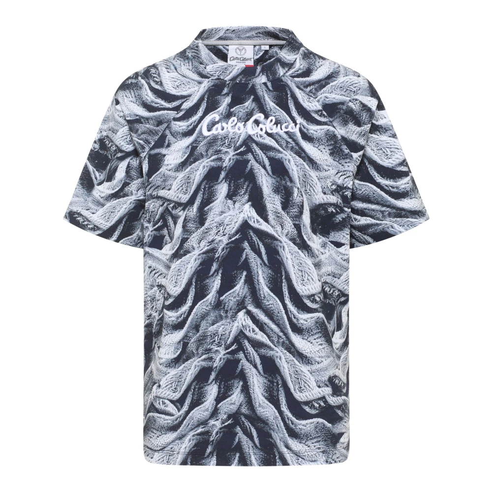 Carlo Colucci Multicolor T-Shirts, Male, M, Artificial Knit T-Shirt