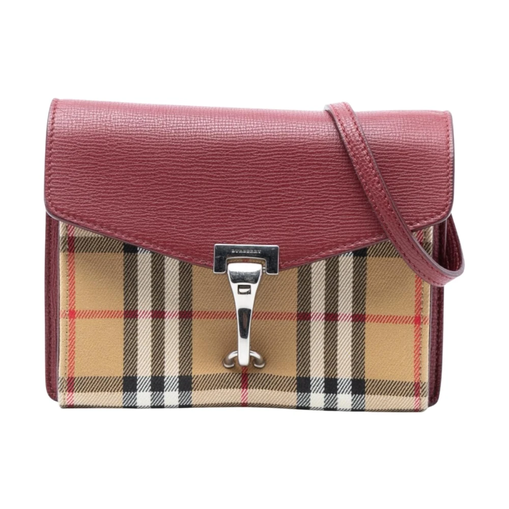 Burberry Vintage Women's Red Pre-Owned Patterned Shoulder Bag