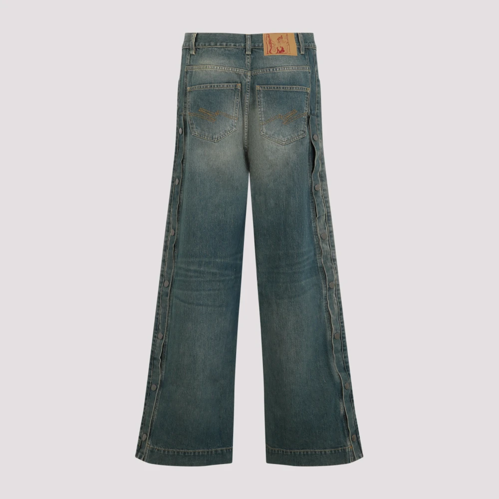 Martine Rose Blauwe Sport Jeans Blue Heren