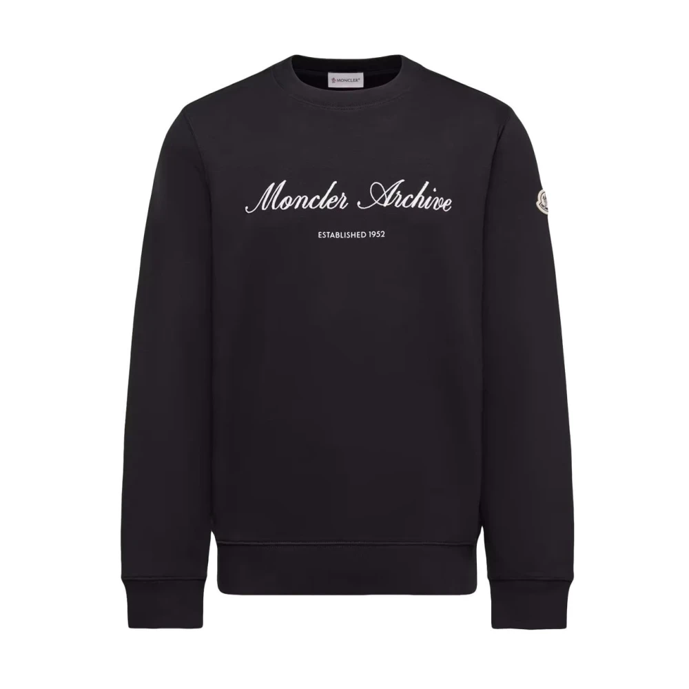Moncler Black Signature Logo Sweatshirt - Male - Sweatshirts - S - Sweatshirts & Hoodies