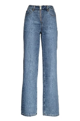 Self Portrait Straight Jeans Blå W28