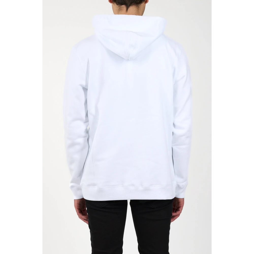 Dondup Katoenen hoodie met voorzak White Heren