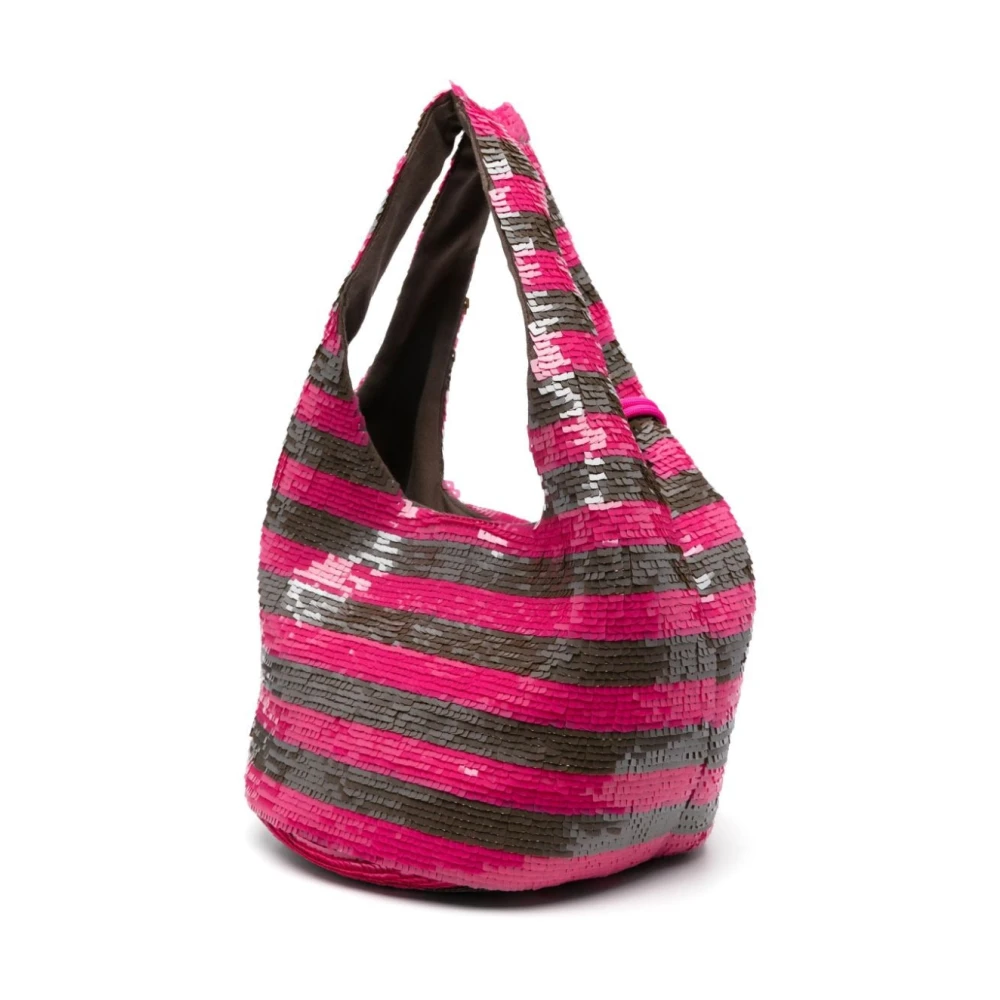 JW Anderson Sequin Shopper Tas Pink Dames