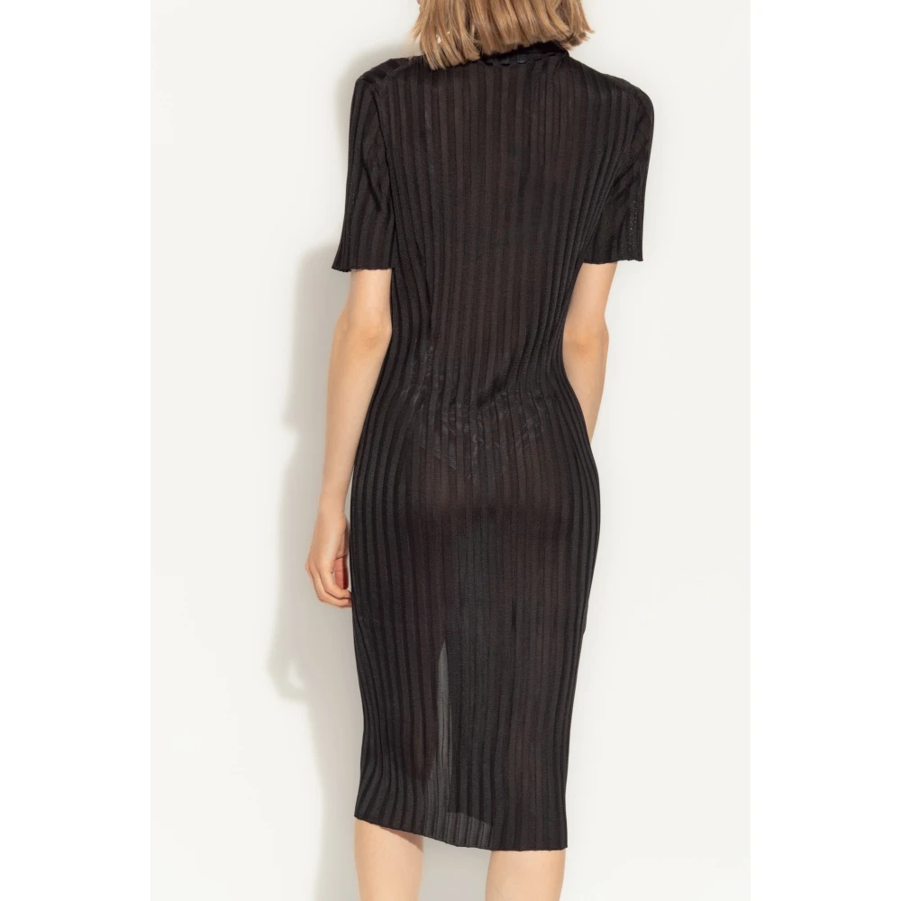 Versace Gestreepte jurk Black Dames