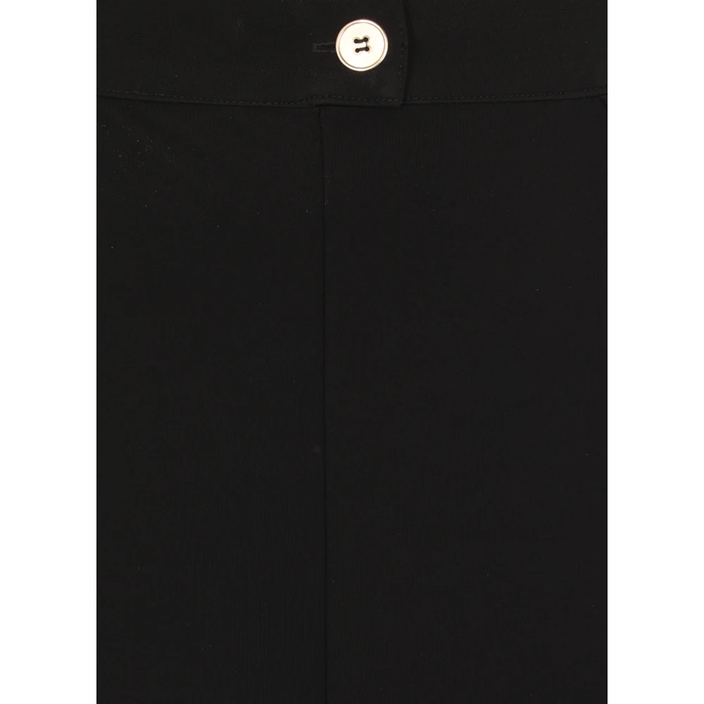 Fay Zwarte Viscose Broek met Elastische Taille Black Dames