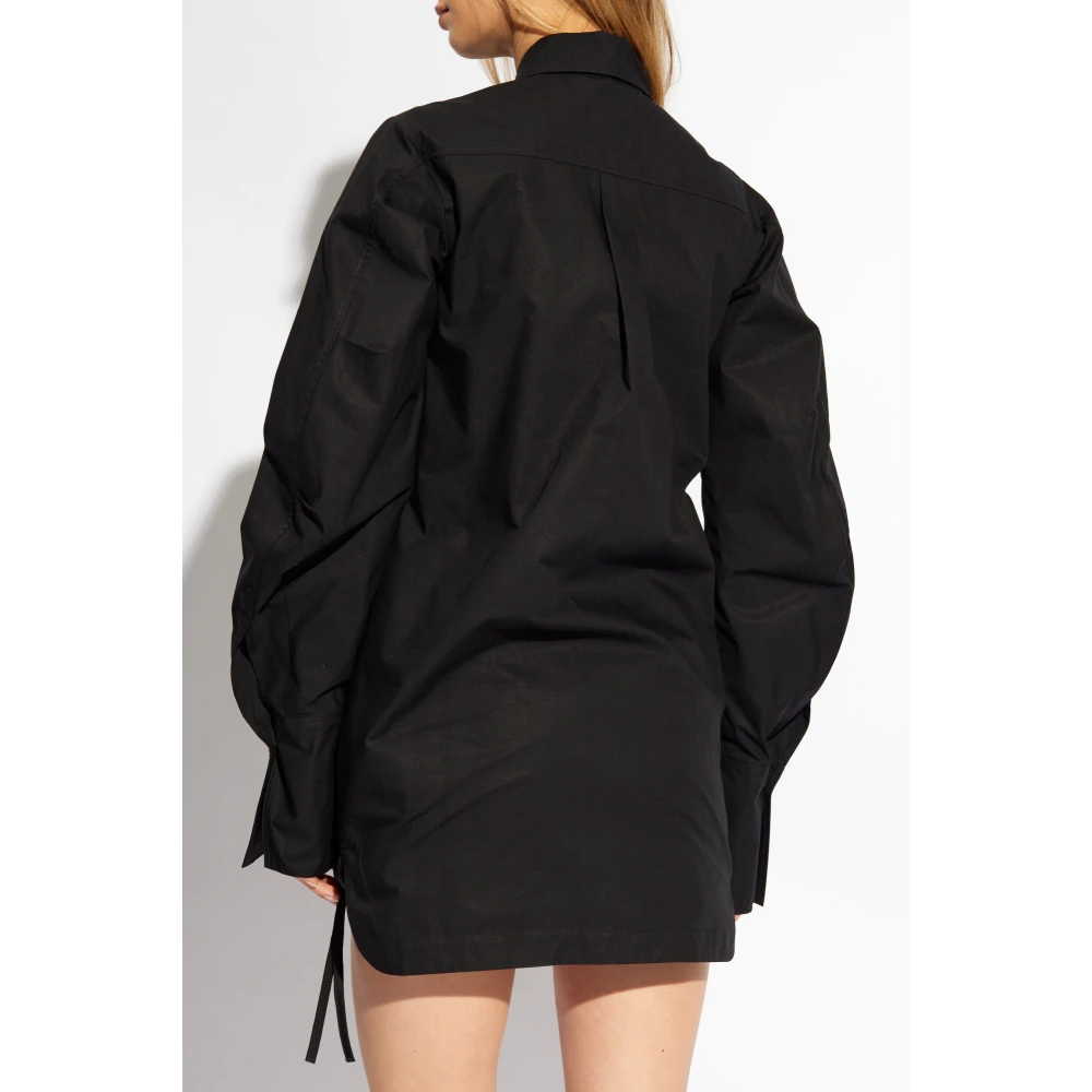 The Attico Shirt met logo Black Dames