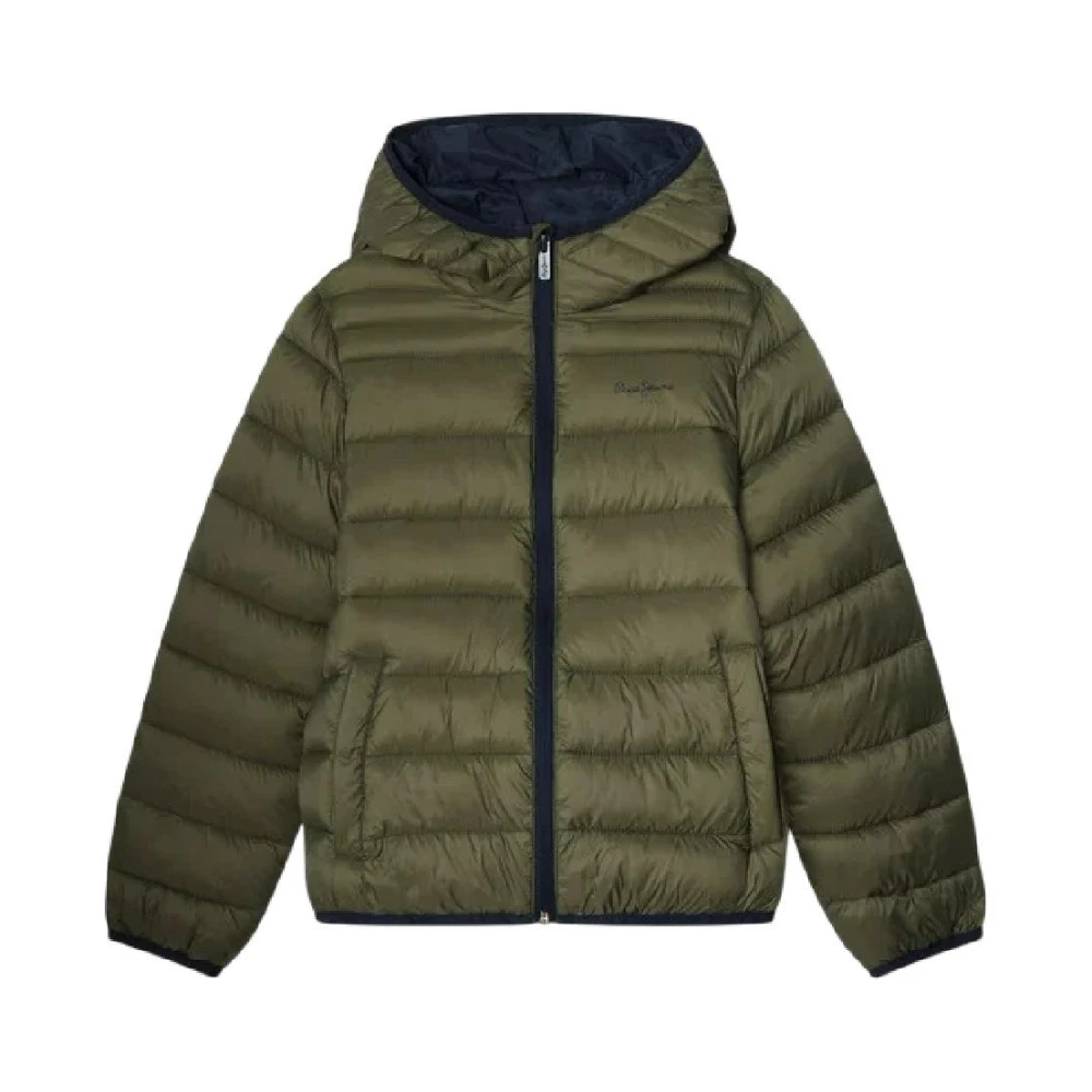 Pepe Jeans Boys Green Winter Jackets, 12 Y, Winter Jacket