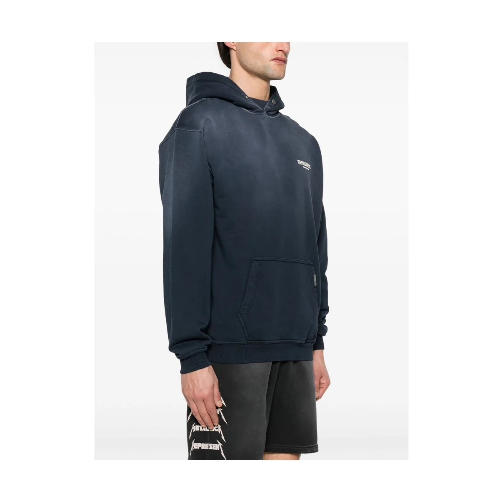 Represent Marineblauwe klassieke sweatshirt met buidelzak Blue Heren