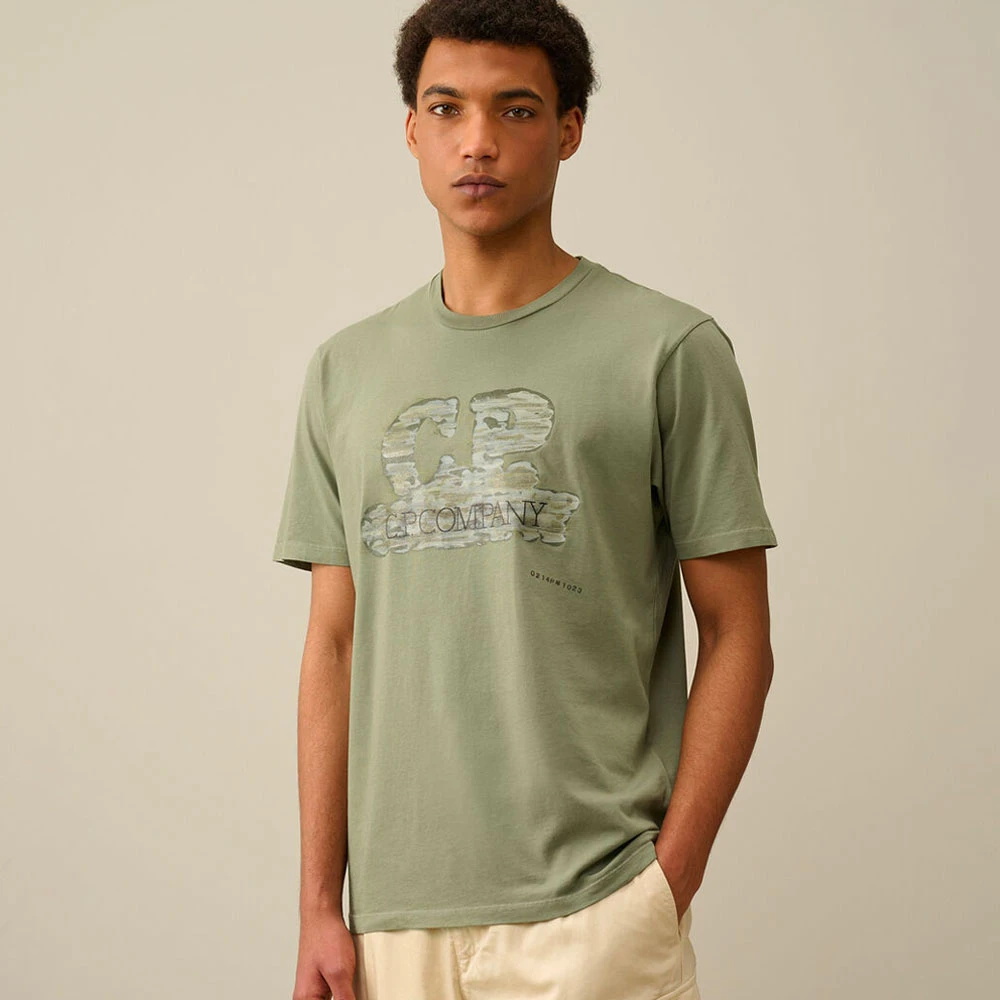 C.P. Company Casual T-shirt van 100% katoen Green Heren