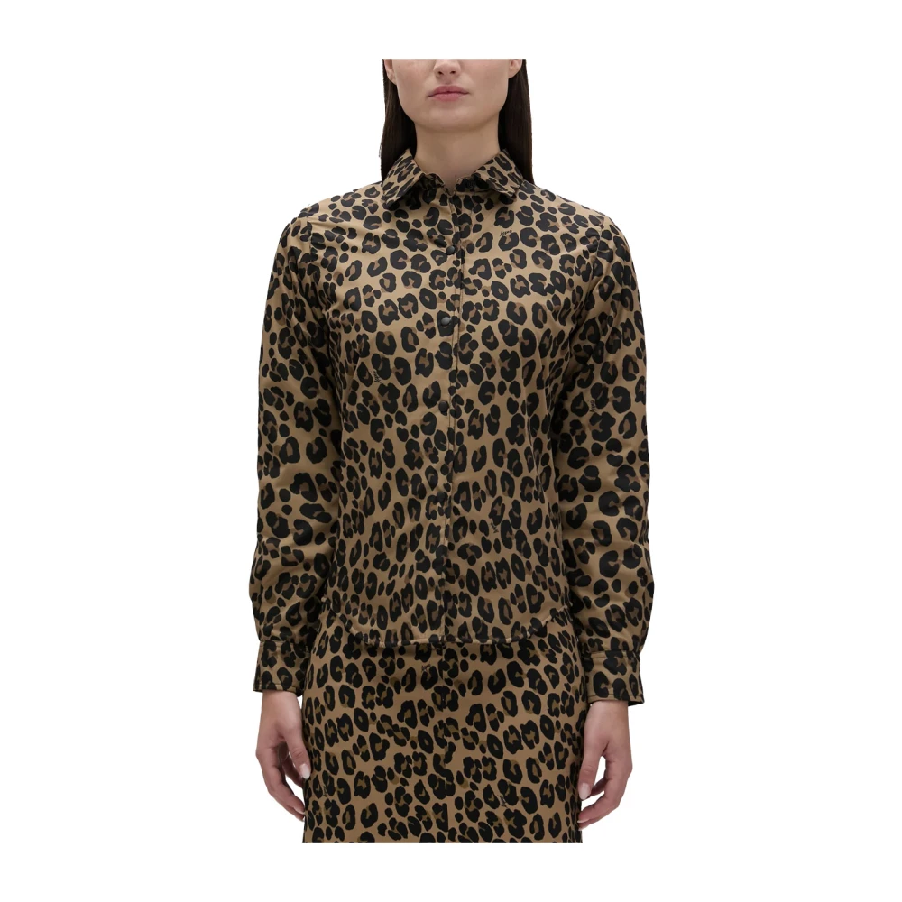Aspesi Overshirt van Nylon met Luipaardprint Multicolor Dames