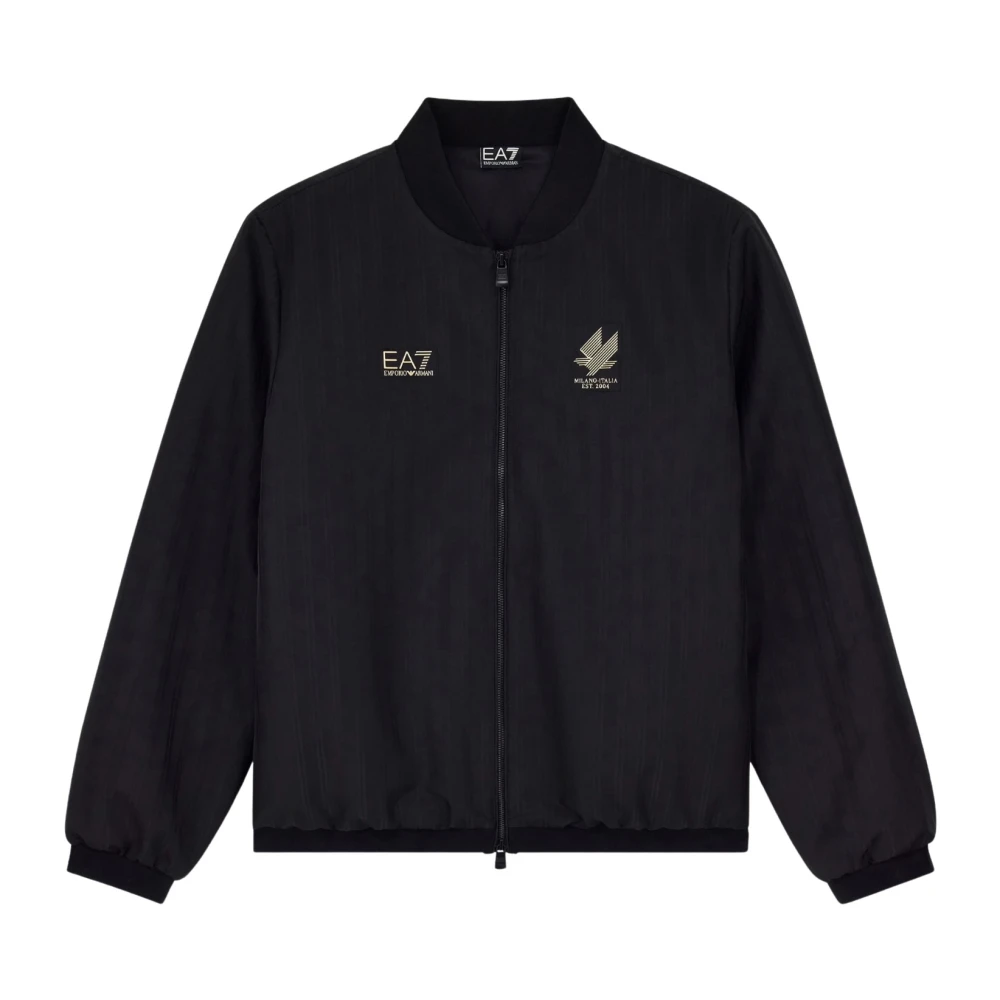 Emporio Armani Ea7 Uomo Nero - Bomber Jacket Calcio - Jackets - M