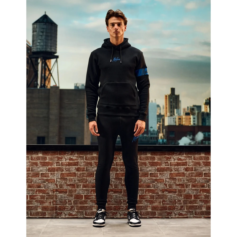 Malelions Zwarte hoodie Mm2-Aw24-41 Herenlions Black Heren