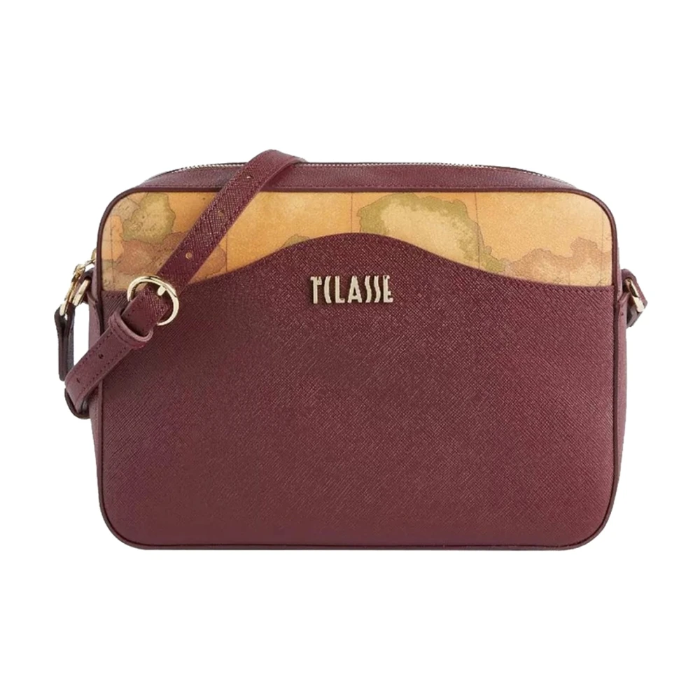 Alviero Martini 1a Classe Middel Saffiano Geo Classic Schoudertas Red Dames